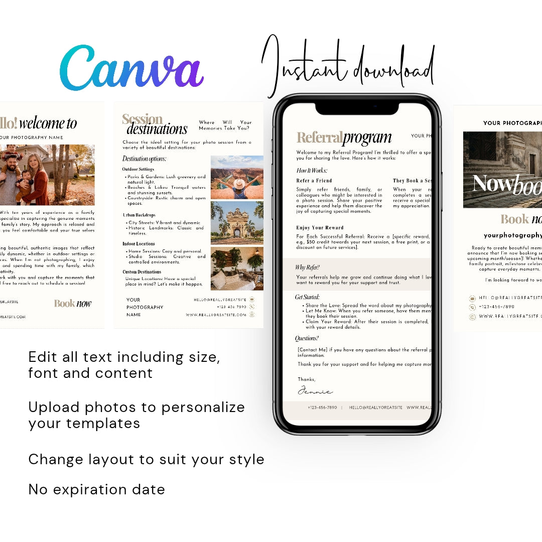 20 Photography Pinterest Templates, Pinterest Post, Edit in Canva