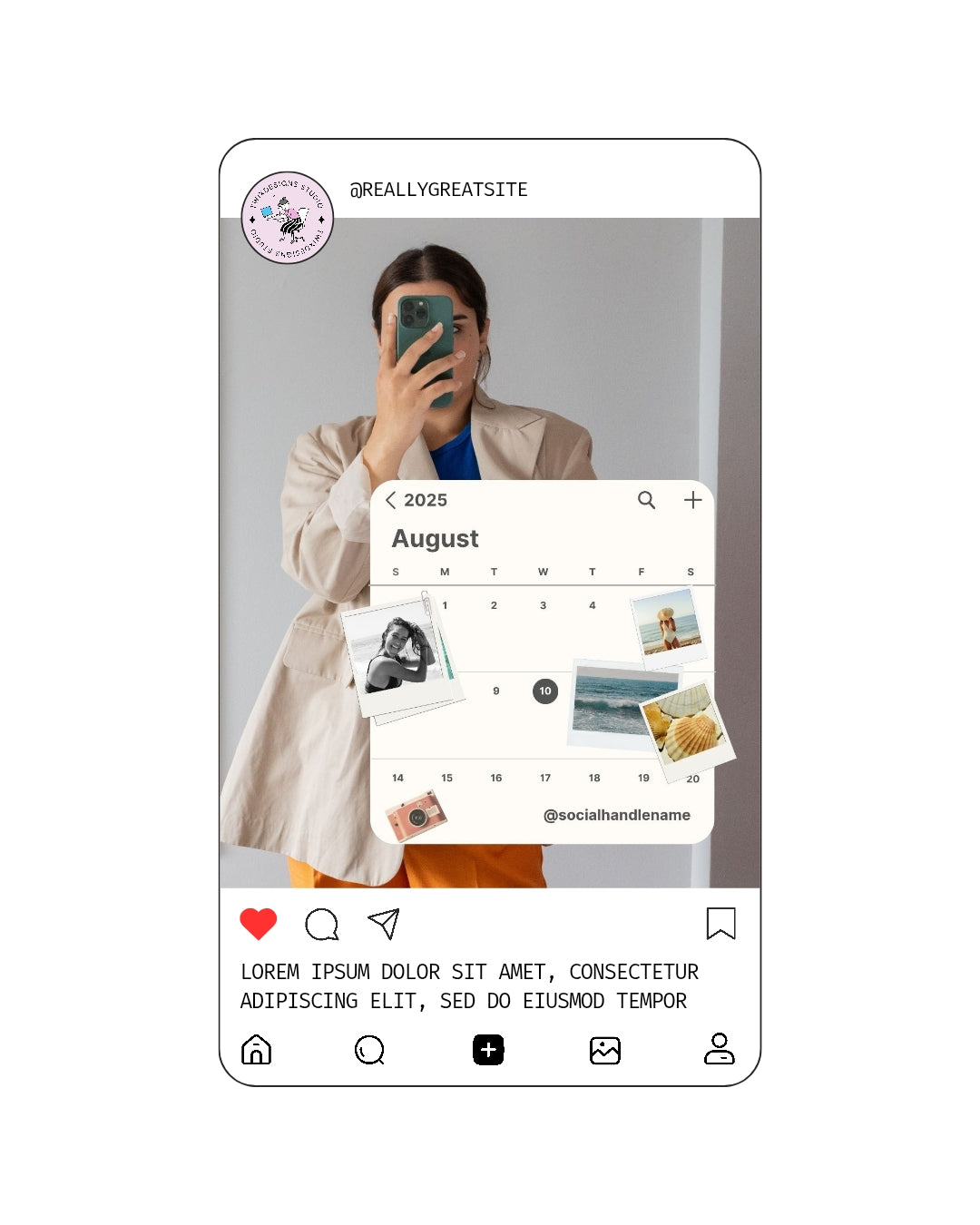 Calendar Plan Social Media Instagram Reels Post Editable Canva Templates
