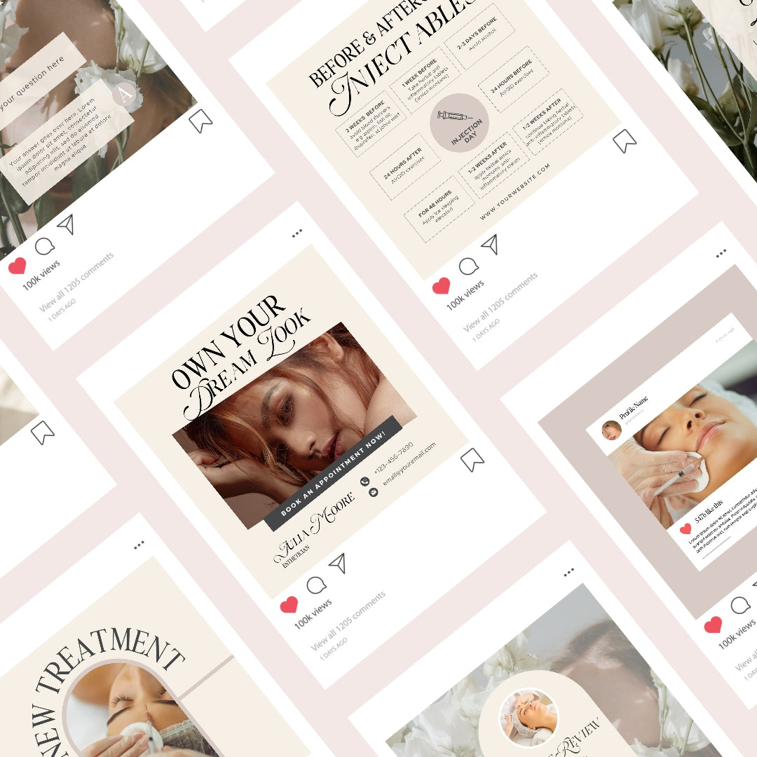 50 Beige Botox and Filler Instagram Posts