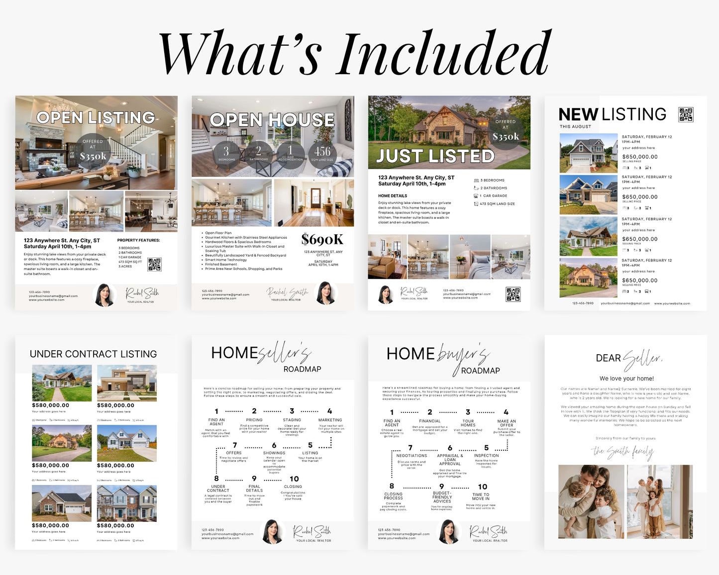 Real Estate Flyers, For Sale Flyer Marketing Flyer, Open Listing, Edit in Canva - REDF05